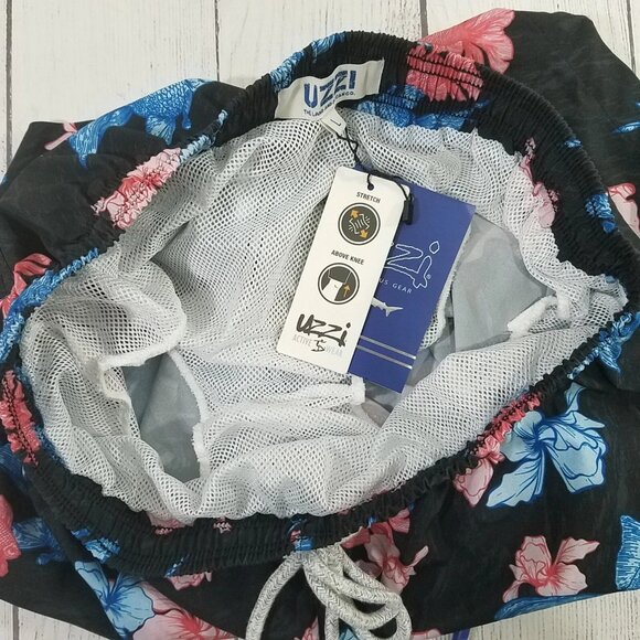 Uzzi Amphibious Gear Lined Elastic Waist Swim Trunks Size Large - Picture 3 of 5